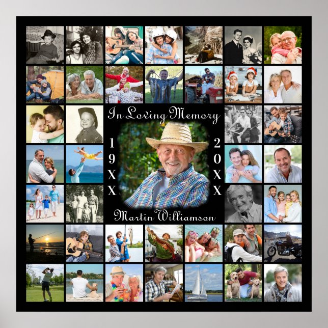 Affiche Mémorial EN MÉMOIRE AFFECTUEUSE 41 Collage photo N (Devant)