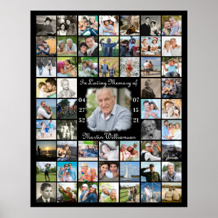 Affiche Mémorial EN MÉMOIRE AFFECTUEUSE 55 Collage photo N
