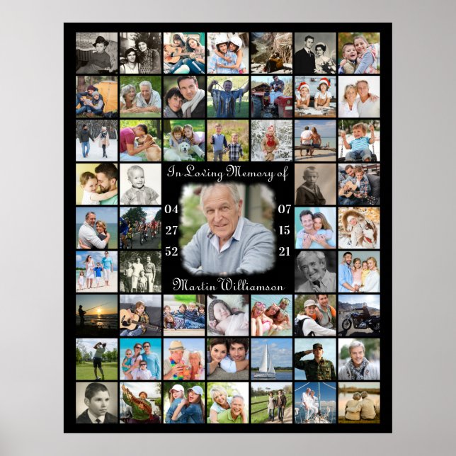 Affiche Mémorial EN MÉMOIRE AFFECTUEUSE 55 Collage photo N (Devant)