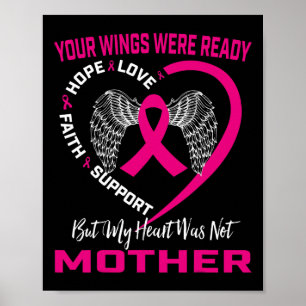 Affiche Mémorial en mémoire de maman Pink Breast Cancer Aw