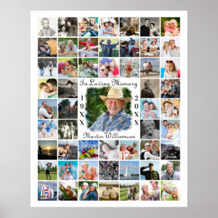Affiche Mémorial EN SOUVENIR ÉTERNEL 55 Collage de photos