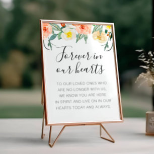 Affiche Mémorial Fleur de Pêche À Jamais Dans Nos Cœurs