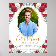 Mémorial funéraire bleu bleu bleu rouge