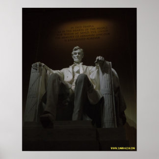 Affiche Mémorial Lincoln à la nuit