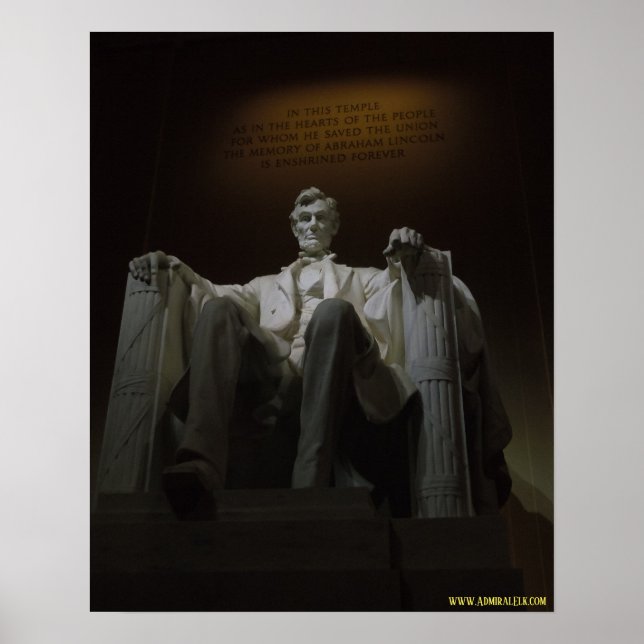 Affiche Mémorial Lincoln à la nuit (Devant)