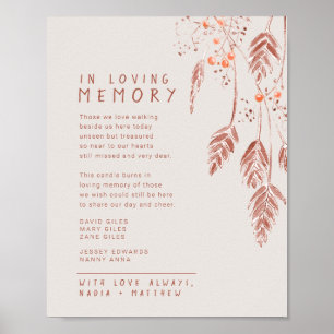 Affiche Mémorial mariage de automne des baies d'herbe