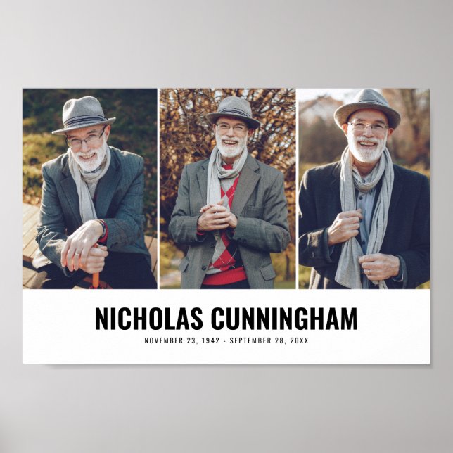 Affiche Memorial Modern Trois photos (Devant)