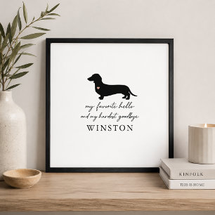 Affiche Mémorial personnalisé de teckel   Citation minimal