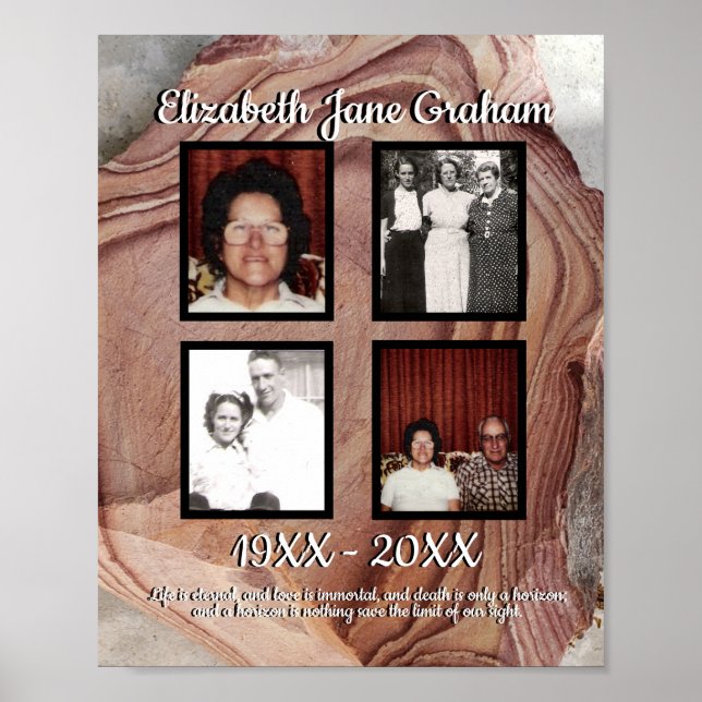 Affiche Mémorial Quatre Photo Bois Pétrifié Citation Affic (Devant)