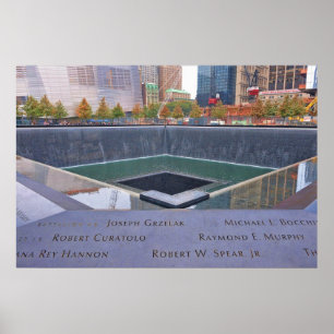Affiche Mémorial zéro 9-11 au sol