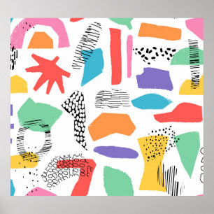 Affiche Memphis Art : Grunge Surface Design