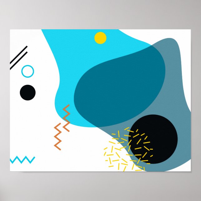 Affiche Memphis, cool, tendance, urbain, illustration mode (Devant)