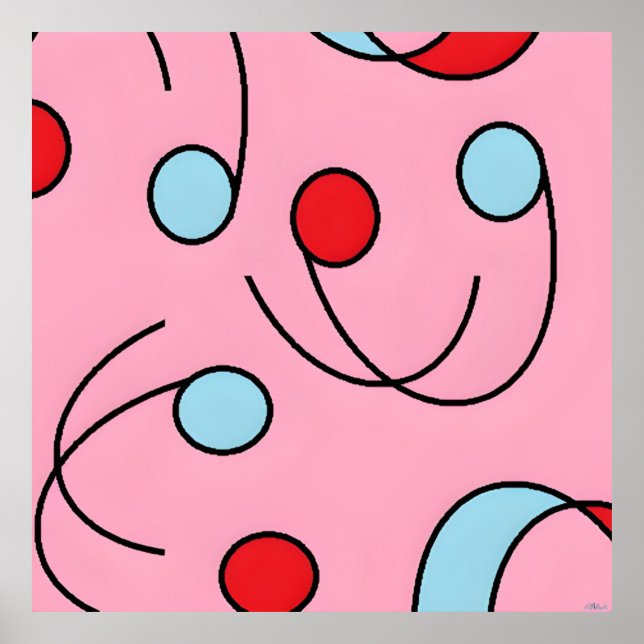 Affiche Memphis Design Drupes (Devant)