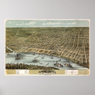 Affiche Memphis (Ruger) - 1870 BigMapBlog.com