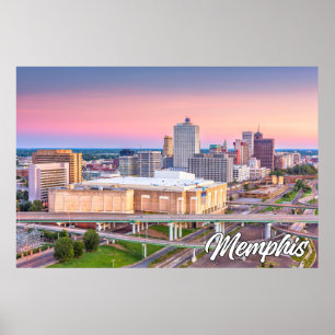 Affiche Memphis, Tennessee, États-Unis