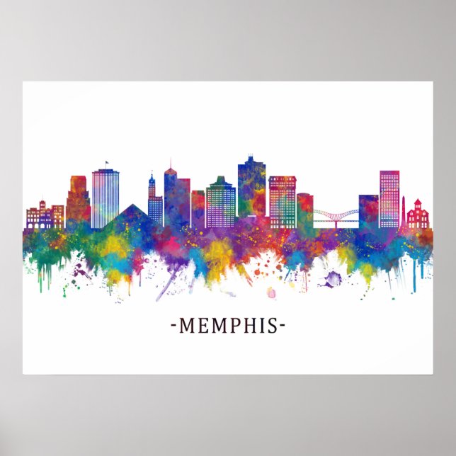 Affiche Memphis Tennessee Skyline (Devant)
