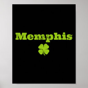 Affiche Memphis Tn Fierté Irlandaise Image Trèfle Saint Pa