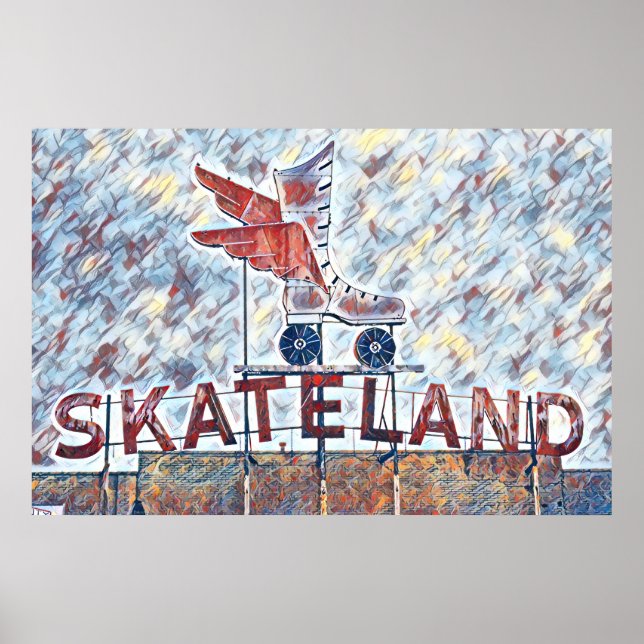 Affiche Memphis, TN Peinture Skateland (Devant)