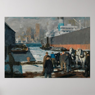Affiche Men of the Docks par George Bellows (1912)