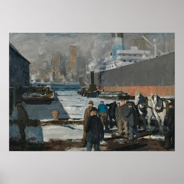 Affiche Men of the Docks par George Bellows (1912) (Devant)