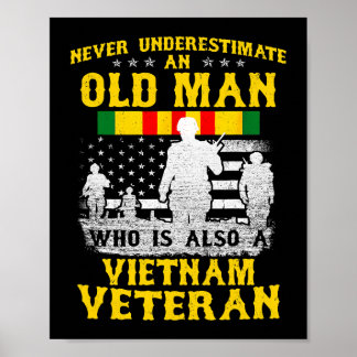 Affiche Men Papa Grand-père Vietnam Vintage Shirt Men