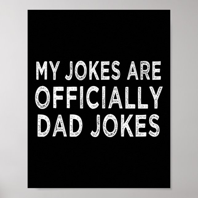 Affiche Men&# ; s Mes blagues sont officiellement papa pla (Devant)