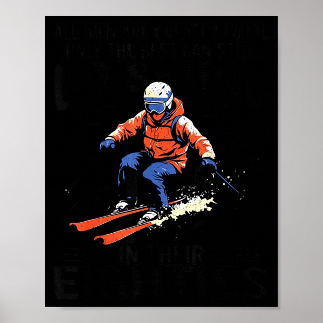 Affiche Men Still Go Skiing In Their Eighties Funny Snow S (Devant)