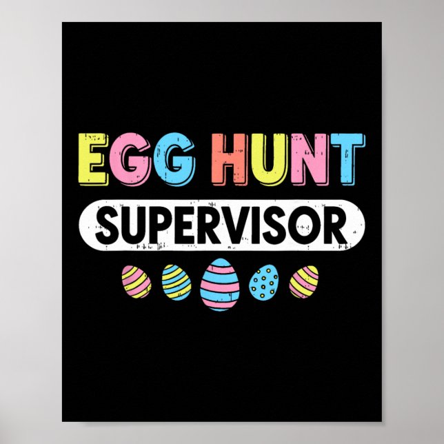 Affiche Men Women Easter Egg Hunt Supervisor Hunting Easte (Devant)