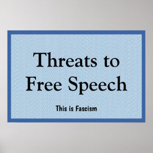 Affiche Menaces à la liberté d'expression