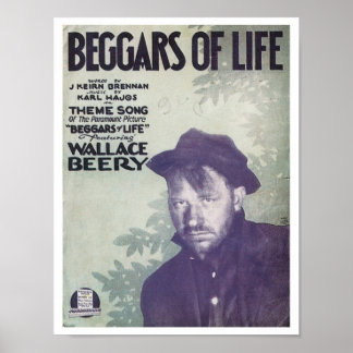 Affiche Mendiants De La Vie Couverture Vintage De Songbook