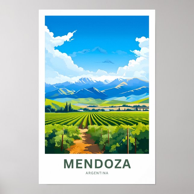 Affiche Mendoza Argentina Imprimer (Devant)