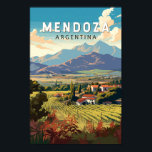 Affiche Mendoza Argentina Travel Art Vintage<br><div class="desc">Conception de déplacement vectoriel rétro Mendoza. Mendoza est une ville de la région argentine de Cuyo,  au coeur de la région viticole argentine,  réputée pour les Malbecs et autres vins rouges.</div>