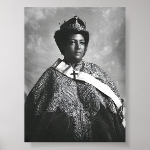 Affiche Menen Asfaw Reine d'Afrique Impératrice Selassie I