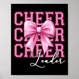 Affiche Meneur de claque Coquette Bow Rétro Cheerleading F