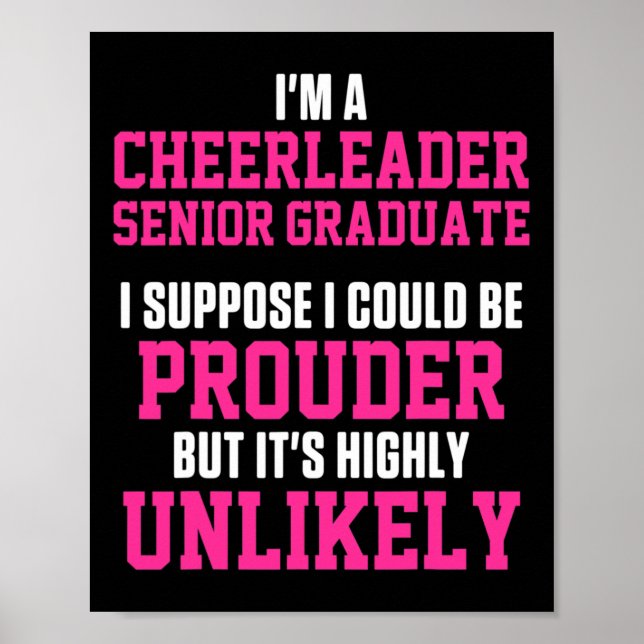 Affiche Meneuse de claque Cheerleading Acclamant Plus fièr (Devant)