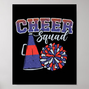 Affiche Menéuse de pom-pom girls drôle Équipe de meneuses