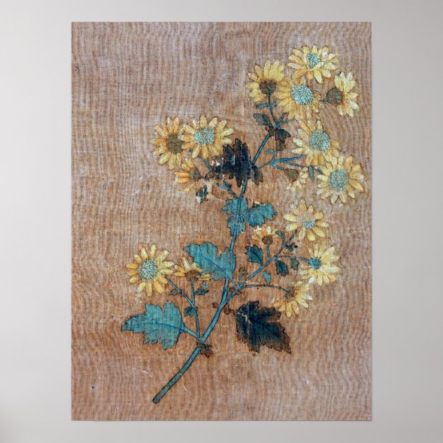 Affiche Mengfu - Dix chrysanthèmes (Devant)