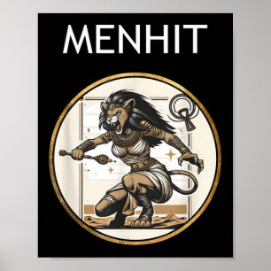 Affiche Menhit Déesse de guerre Nubienne Mythologie ancien