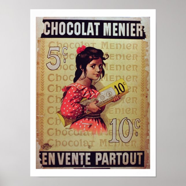 Affiche 'Menier Chocolat', En Vente Partout (couleur (Devant)