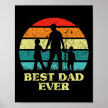 Affiche Mens Best Dad Ever Papa Father's Day Retro<br><div class="desc">Mens Best Dad Ever Papa Father's Day Retro Gift. Perfect gift for your dad,  mom,  papa,  men,  women,  friend and familiy members on Thanksgiving Day,  Christmas Day,  Mothers Day,  Fathers Day,  4th of July,  1776 Independent day,  Veterans Day,  Halloween Day,  Patrick's Day</div>