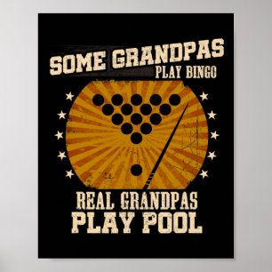 Affiche Mens Billiards Grand-Père Chemise - Real Grandpas