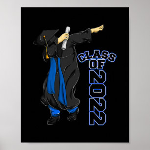 Affiche Mens Class Of 2022 s Dabbing Senior Graduate Boy