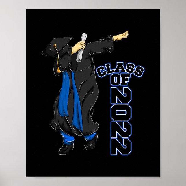 Affiche Mens Class Of 2022 s Dabbing Senior Graduate Boy (Devant)