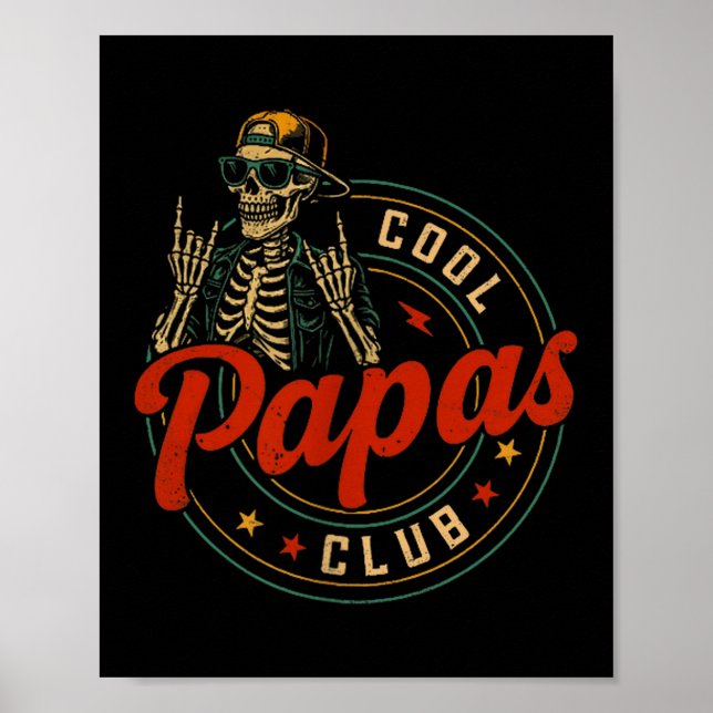 Affiche Mens Cool Papas Club Pregnancy Announcement Cool P (Devant)