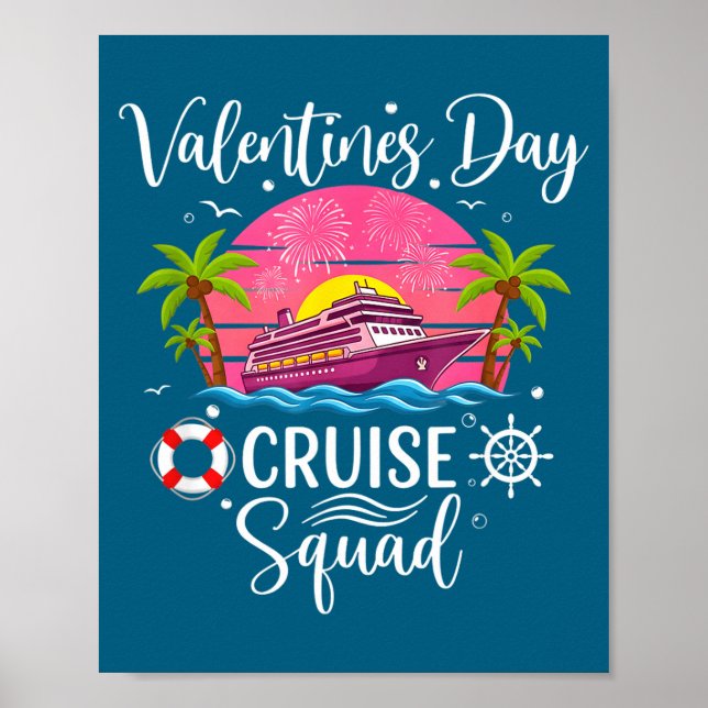 Affiche Mens Cute Valentines Day Cruise Squad 20026 Design (Devant)