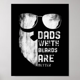 Affiche Mens Dads With Beards Are Better Funny Fathers