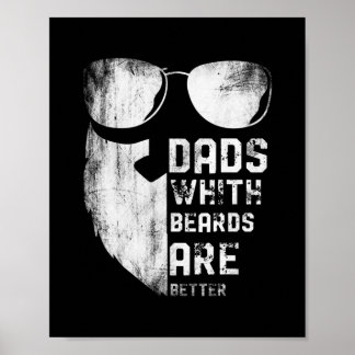 Affiche Mens Dads With Beards Are Better Funny Fathers