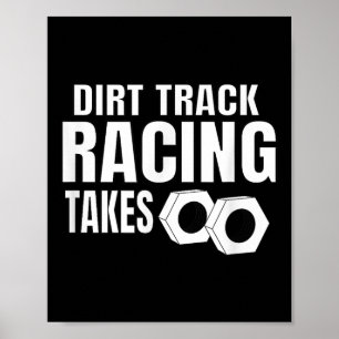 Affiche Mens Dirt Track Racing Drôle Race Citation Sprint 
