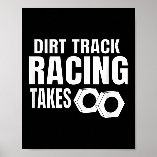 Affiche Mens Dirt Track Racing Drôle Race Citation Sprint  (Devant)