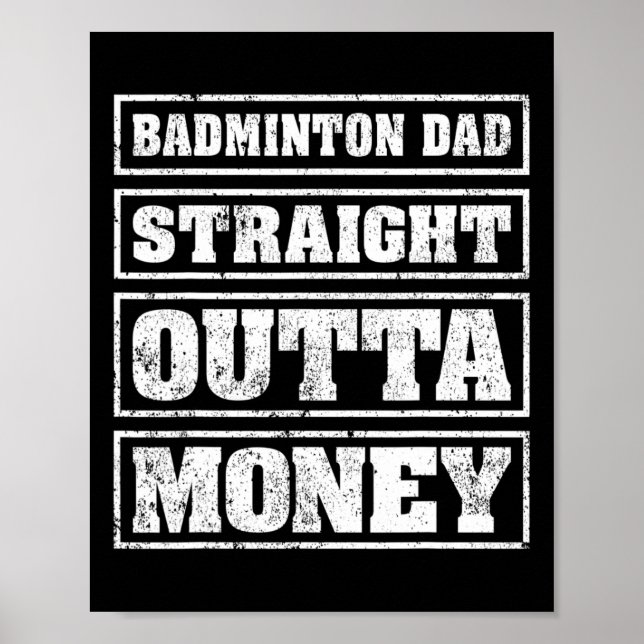 Affiche Mens Dminton Papa Droit Devant L'Argent Dminton Fa (Devant)